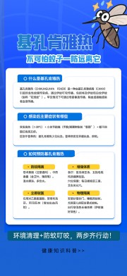 预防基孔肯雅热健康教育海报