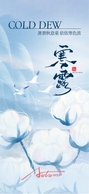 传统寒露节气海报