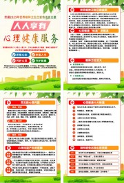 2025年世界精神卫生日宣传系列海报