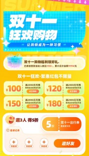 双11优惠促销海报