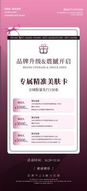美容美肤卡价格表海报