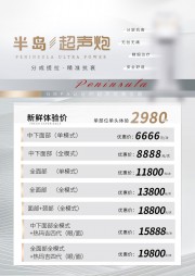医美价格表促销海报