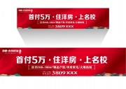 房地产红色喜庆户外广告