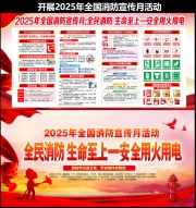 2025年全国消防宣传月展板