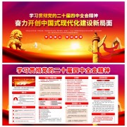 一图读懂二十届四中全会精神展板图片
