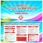2025年世界艾滋病日宣传展板图片素材