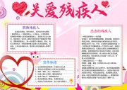 关爱残障人士扶残小报手抄报图片下载