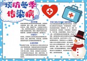 预防冬季传染病手抄报图片素材