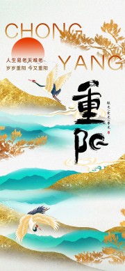 高级时尚九九重阳节海报