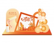 感恩节拍照美陈布置图片素材