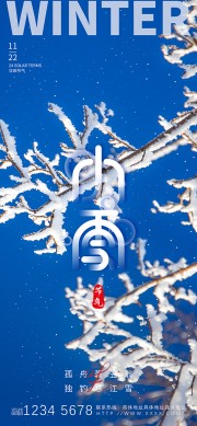 时尚清新传统二十四节气小雪海报