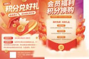 会员日积分活动海报图片素材
