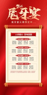 尾牙宴菜单图片素材