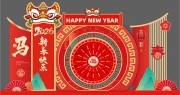 2026马年春节美陈布置图片素材