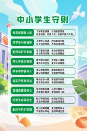 中小学生守则宣传海报