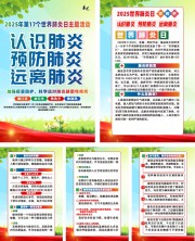 2025年世界肺炎日宣传系列海报