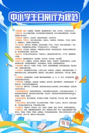 中小学生守则宣传海报