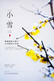小雪节气宣传海报模板图片