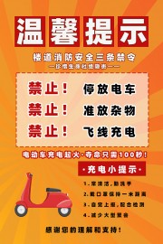 楼道消防安全提示海报