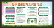 冬季健康教育宣传栏图片素材