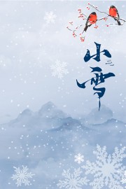 小雪节气海报模板