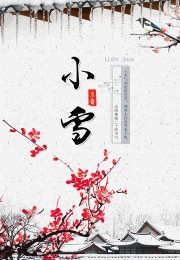 梅花小雪节气海报