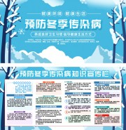 预防冬季传染病宣传栏图片素材