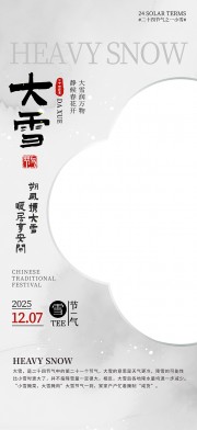 冬季插画系列节气大雪广告