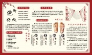 红色泡脚四季养生展板设计