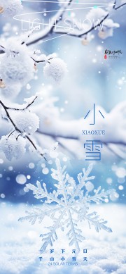 小雪节气宣传海报模板图片素材