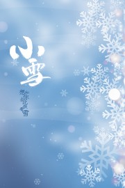 简洁创新小雪节气海报
