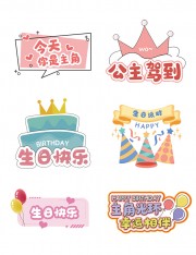 公主驾到生日快乐手举牌