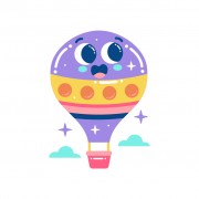 卡通热气球矢量图片素材