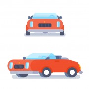 卡通汽车正面侧面矢量图图片