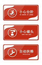 小心台阶安全提示警示牌