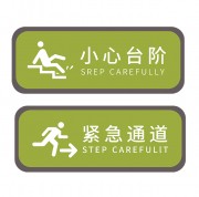 小心台阶紧急通道标识图片素材