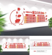  廉洁自律准则文化墙