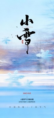 冬季小雪节气宣传海报