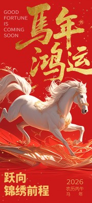 马年鸿运2026新年图片素材下载