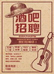 酒吧招聘宣传图片素材