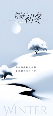 雪白冬天宣传海报
