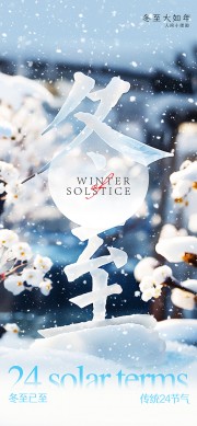 冬至节气海报展架