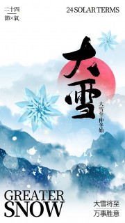 大雪节气传统海报模板下载