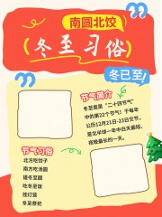 冬至习俗海报