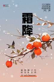 中国传统节气霜降海报