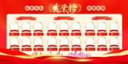 红色烫金大气2026优秀员工光荣榜宣传展板