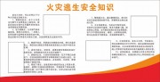 火灾逃生安全知识宣传栏图片素材