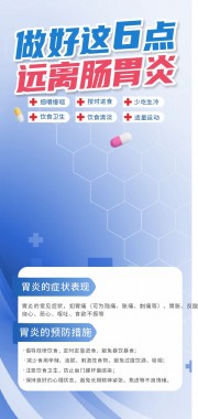 胃部健康胃病医疗科普海报