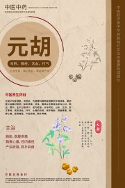 中医养生元胡海报图片素材