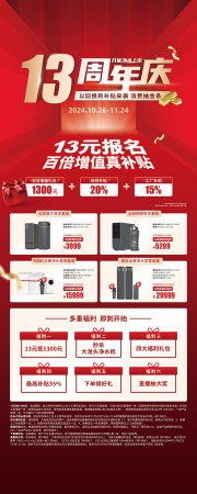 净水器周年庆活动展架